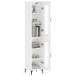 vidaXL Aparador alto madera contrachapada blanco brillo 34,5x34x180 cm vidaXL Aparador alto madera contrachapada blanco brillo 34,5x34x180 cm
