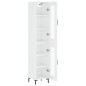 vidaXL Aparador alto madera contrachapada blanco brillo 34,5x34x180 cm vidaXL Aparador alto madera contrachapada blanco brillo 34,5x34x180 cm