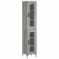 vidaXL Aparador alto madera contrachapada gris Sonoma 34,5x34x180 cm