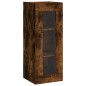 vidaXL Aparador de madera contrachapada roble ahumado 34,5x34x180 cm vidaXL Aparador de madera contrachapada roble ahumado 34,5x34x180 cm