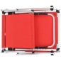 vidaXL Tumbona plegable con toldo aluminio y textilene roja vidaXL Tumbona plegable con toldo aluminio y textilene roja