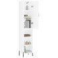 vidaXL Aparador alto madera contrachapada blanco brillo 34,5x34x180 cm vidaXL Aparador alto madera contrachapada blanco brillo 34,5x34x180 cm