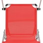 vidaXL Tumbona plegable con toldo aluminio y textilene roja vidaXL Tumbona plegable con toldo aluminio y textilene roja