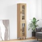 vidaXL Aparador de madera contrachapada roble Sonoma 34,5x34x180 cm