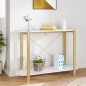 vidaXL Mesa consola de madera contrachapada blanco 110x38x75 cm vidaXL Mesa consola de madera contrachapada blanco 110x38x75 cm
