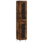 vidaXL Aparador de madera contrachapada roble ahumado 34,5x34x180 cm vidaXL Aparador de madera contrachapada roble ahumado 34,5x34x180 cm