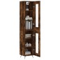 vidaXL Aparador de madera contrachapada roble ahumado 34,5x34x180 cm vidaXL Aparador de madera contrachapada roble ahumado 34,5x34x180 cm