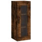 vidaXL Aparador de madera contrachapada roble ahumado 34,5x34x180 cm vidaXL Aparador de madera contrachapada roble ahumado 34,5x34x180 cm