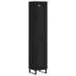vidaXL Aparador de madera contrachapada negro 34,5x34x180 cm
