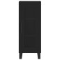 vidaXL Aparador de madera contrachapada negro 34,5x34x180 cm