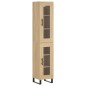 vidaXL Aparador de madera contrachapada roble Sonoma 34,5x34x180 cm