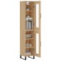vidaXL Aparador de madera contrachapada roble Sonoma 34,5x34x180 cm
