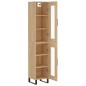 vidaXL Aparador de madera contrachapada roble Sonoma 34,5x34x180 cm