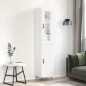 vidaXL Aparador alto madera contrachapada blanco 34,5x34x180 cm vidaXL Aparador alto madera contrachapada blanco 34,5x34x180 cm