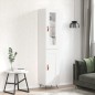 vidaXL Aparador alto madera contrachapada blanco brillo 34,5x34x180 cm vidaXL Aparador alto madera contrachapada blanco brillo 34,5x34x180 cm