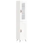 vidaXL Aparador alto madera contrachapada blanco brillo 34,5x34x180 cm vidaXL Aparador alto madera contrachapada blanco brillo 34,5x34x180 cm
