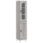 vidaXL Aparador alto madera contrachapada gris Sonoma 34,5x34x180 cm vidaXL Aparador alto madera contrachapada gris Sonoma 34,5x34x180 cm