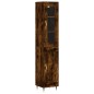vidaXL Aparador de madera contrachapada roble ahumado 34,5x34x180 cm vidaXL Aparador de madera contrachapada roble ahumado 34,5x34x180 cm