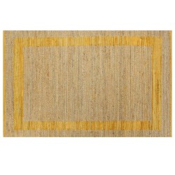 vidaXL Alfombra hecha a mano de yute amarilla 80x160 cm