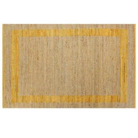 vidaXL Alfombra hecha a mano de yute amarilla 80x160 cm