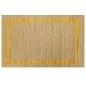 vidaXL Alfombra hecha a mano de yute amarilla 80x160 cm