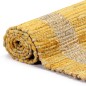 vidaXL Alfombra hecha a mano de yute amarilla 80x160 cm