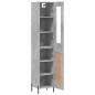 vidaXL Aparador de madera contrachapada gris hormigón 34,5x34x180 cm vidaXL Aparador de madera contrachapada gris hormigón 34,5x34x180 cm