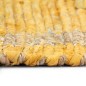 vidaXL Alfombra hecha a mano de yute amarilla 80x160 cm