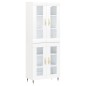 vidaXL Aparador alto madera contrachapada blanco 69,5x34x180 cm vidaXL Aparador alto madera contrachapada blanco 69,5x34x180 cm