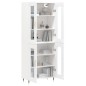 vidaXL Aparador alto madera contrachapada blanco 69,5x34x180 cm vidaXL Aparador alto madera contrachapada blanco 69,5x34x180 cm