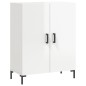 vidaXL Aparador alto madera contrachapada blanco brillo 69,5x34x180 cm