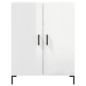 vidaXL Aparador alto madera contrachapada blanco brillo 69,5x34x180 cm