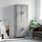 vidaXL Aparador alto madera contrachapada gris hormigón 69,5x34x180 cm vidaXL Aparador alto madera contrachapada gris hormigón 69,5x34x180 cm