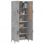 vidaXL Aparador alto madera contrachapada gris hormigón 69,5x34x180 cm vidaXL Aparador alto madera contrachapada gris hormigón 69,5x34x180 cm