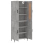 vidaXL Aparador alto madera contrachapada gris hormigón 69,5x34x180 cm vidaXL Aparador alto madera contrachapada gris hormigón 69,5x34x180 cm
