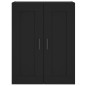 vidaXL Aparador alto madera contrachapada negro 69,5x34x180 cm