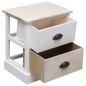 vidaXL Mesitas noche 2 uds madera Paulownia blanco natural 38x28x45cm vidaXL Mesitas noche 2 uds madera Paulownia blanco natural 38x28x45cm