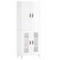vidaXL Aparador alto madera contrachapada blanco brillo 69,5x34x180 cm vidaXL Aparador alto madera contrachapada blanco brillo 69,5x34x180 cm