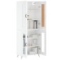 vidaXL Aparador alto madera contrachapada blanco brillo 69,5x34x180 cm vidaXL Aparador alto madera contrachapada blanco brillo 69,5x34x180 cm