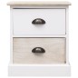 vidaXL Mesitas noche 2 uds madera Paulownia blanco natural 38x28x45cm vidaXL Mesitas noche 2 uds madera Paulownia blanco natural 38x28x45cm