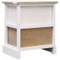 vidaXL Mesitas noche 2 uds madera Paulownia blanco natural 38x28x45cm vidaXL Mesitas noche 2 uds madera Paulownia blanco natural 38x28x45cm