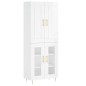 vidaXL Aparador alto madera contrachapada blanco brillo 69,5x34x180 cm vidaXL Aparador alto madera contrachapada blanco brillo 69,5x34x180 cm