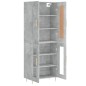 vidaXL Aparador alto madera contrachapada gris hormigón 69,5x34x180 cm vidaXL Aparador alto madera contrachapada gris hormigón 69,5x34x180 cm