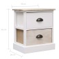 vidaXL Mesitas noche 2 uds madera Paulownia blanco natural 38x28x45cm vidaXL Mesitas noche 2 uds madera Paulownia blanco natural 38x28x45cm