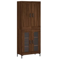 vidaXL Aparador alto madera contrachapada marrón roble 69,5x34x180 cm