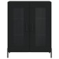 vidaXL Aparador alto madera contrachapada negro 69,5x34x180 cm