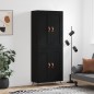 vidaXL Aparador alto madera contrachapada negro 69,5x34x180 cm vidaXL Aparador alto madera contrachapada negro 69,5x34x180 cm