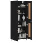 vidaXL Aparador alto madera contrachapada negro 69,5x34x180 cm vidaXL Aparador alto madera contrachapada negro 69,5x34x180 cm