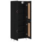 vidaXL Aparador alto madera contrachapada negro 69,5x34x180 cm vidaXL Aparador alto madera contrachapada negro 69,5x34x180 cm