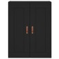 vidaXL Aparador alto madera contrachapada negro 69,5x34x180 cm vidaXL Aparador alto madera contrachapada negro 69,5x34x180 cm